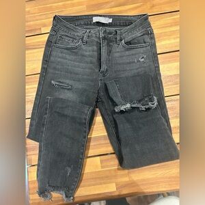 Distressed Grey Jeans-Just USA